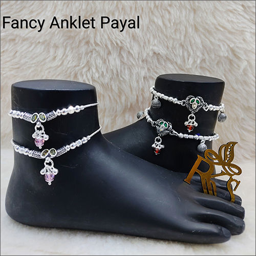 Ladies Fancy Silver Anklets