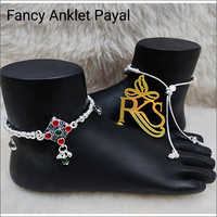 Ladies Ethnic Silver Anklets