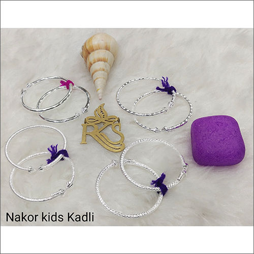 Kids Silver Bangles