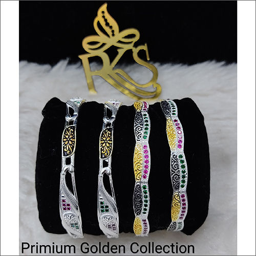 Ladies Ethnic Silver Bangles