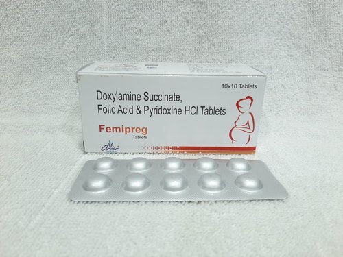 Doxylamine Succinate 10 Mg Folic Acid 2.5 Mg & Pyridoxine HCL 10 Mg Tab