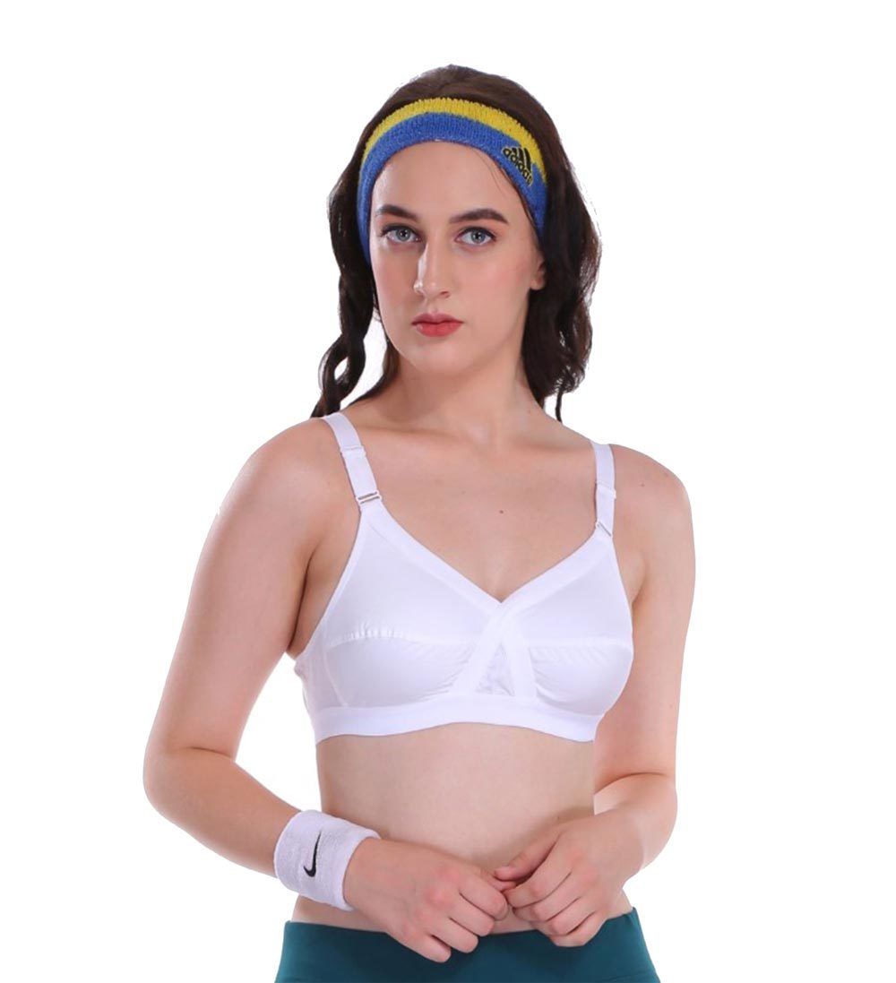 White Cross Cup Non-Padded Bra