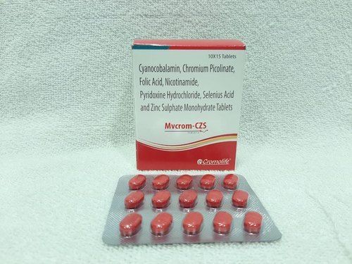 Pyridoxine Hydrochloride IP 3 mg Nicotinamide IP 100 mg Cyanocobalamin IP 15 mcg Folic Acid IP 1