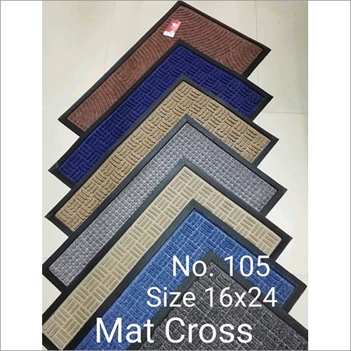 16X24 Cross Rubber Door Mat By V V S HANDLOOMS