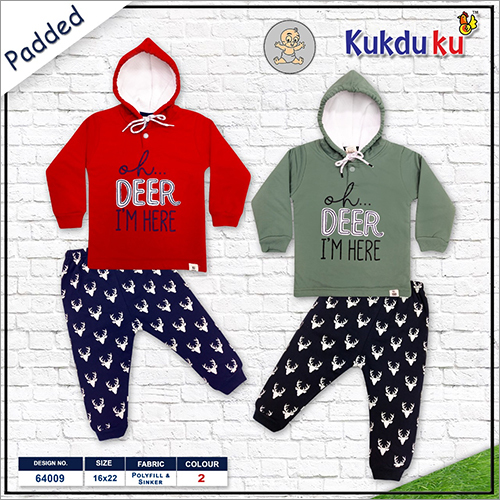 Boys Printed Hoodie With Pant