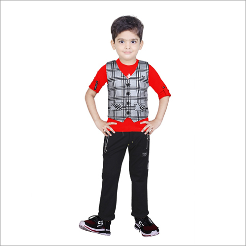 Boys Half Sleeve T Shirt With Pant