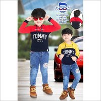Boys Printed T Shirt With Pant