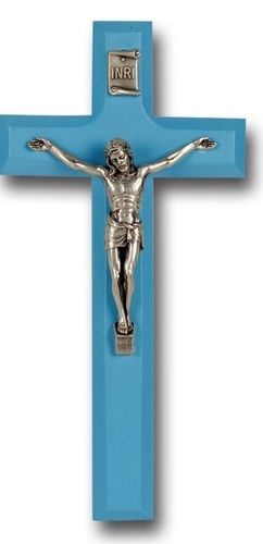 BLUE COLOUR CHURCH CROSS WALL HANGING CHURCH SUPPLIES