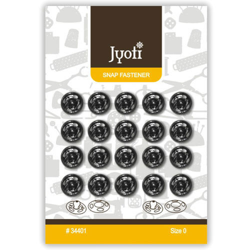 Jyoti  Black Snap Button