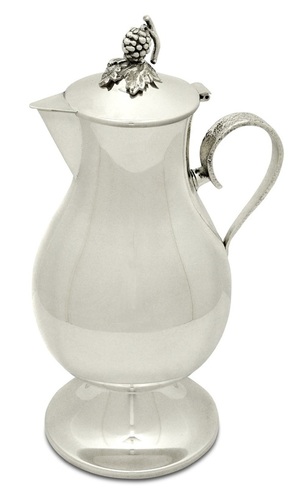 BRASS SILVER JUG WITH UPPER GRAPES ENGRAVED CHURCH SUPPLIES