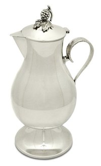 Brass Silver Jug With Upper Grapes Engraved Church Supplies