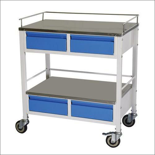 SS Medicine 4 Drawer Trolley