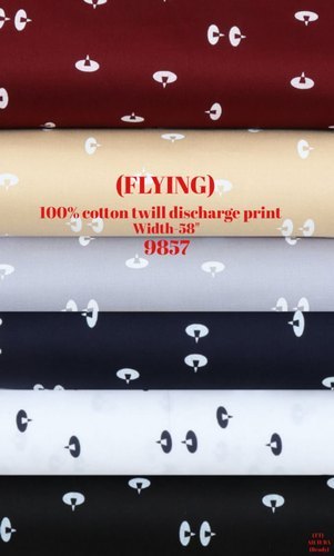 Flying 100% Cotton Twill Discharge Print Shirting Fabric