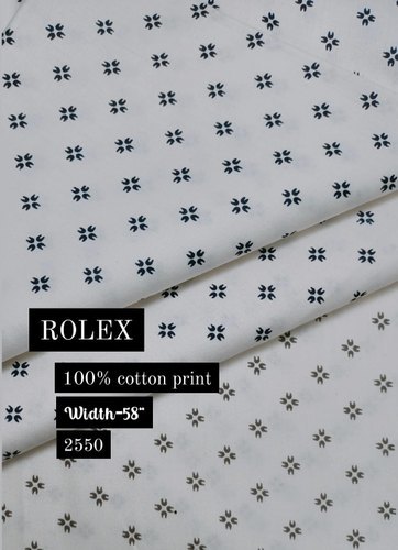 Rolex 100% Cotton Print Shirting Fabric