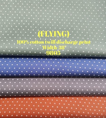 Flying 100% Cotton Twill Discharge Print Shirting Fabric