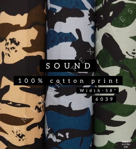 Sound 100% Cotton Print Shirting Fabric