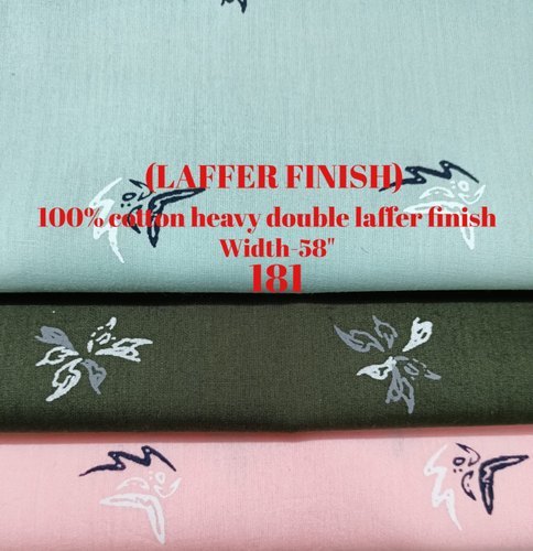 Laffer Finish 100% Cotton Double Laffer Finish Shirting Fabric