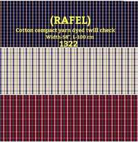 Rafel Cotton Compact Yarn Dyed Twill Check Shirting Fabric