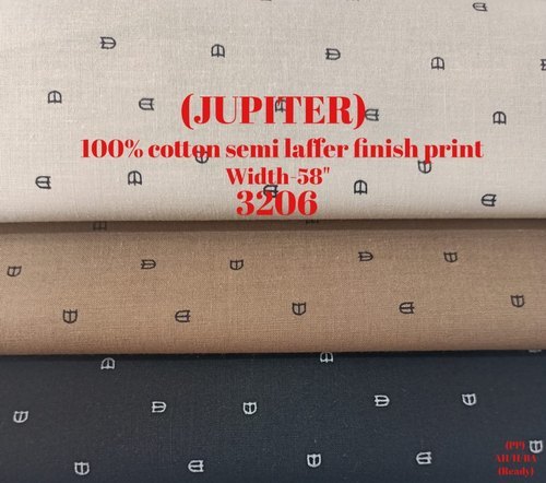 Jupiter 100% Cotton Semi Laffer Finish Shirting Fabric