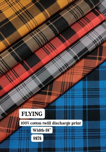 Flying 100% Cotton Twill Discharge Print Shirting Fabric