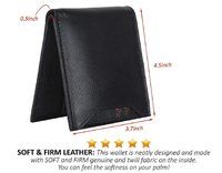 Mens Wallet PU Leather Black Bi-Fold Gents Purse