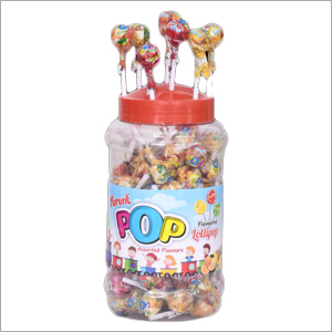 125 Pcs Multiple Flavour Lollipop Jar
