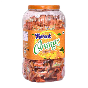 Orange 180 Pcs Hard Candy Jar