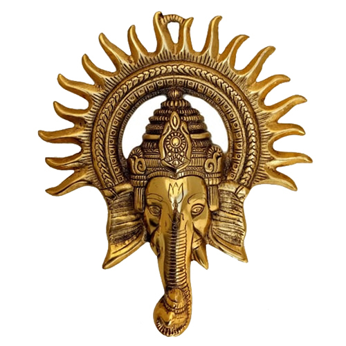 Wall Hanging Ganesh Decorative Primary Material: Brass