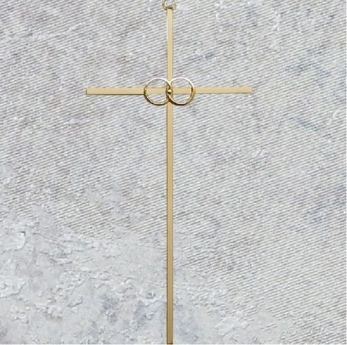 Brass Cross With Inner Two Round Church Wall Hanging Church Supplies