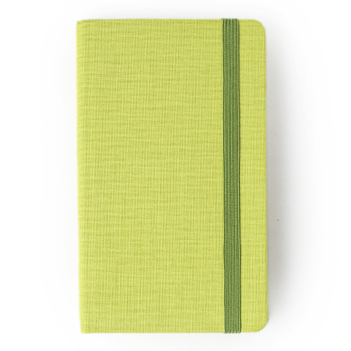 Comma Weave - A6 Size - Hard Bound Notebook - (Lime Green)
