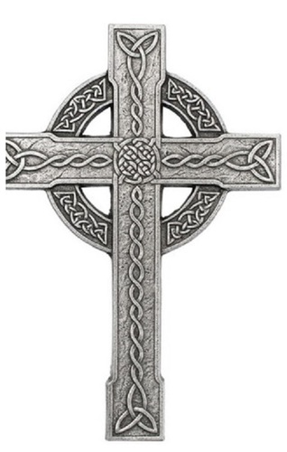 BRASS CHURCH CROSS WITH STAND ROUND CIRCLE ON BACK CHURCH SUPPLIES