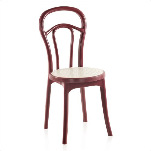 Maroon And White Nilkamal Dining Plastic Chair