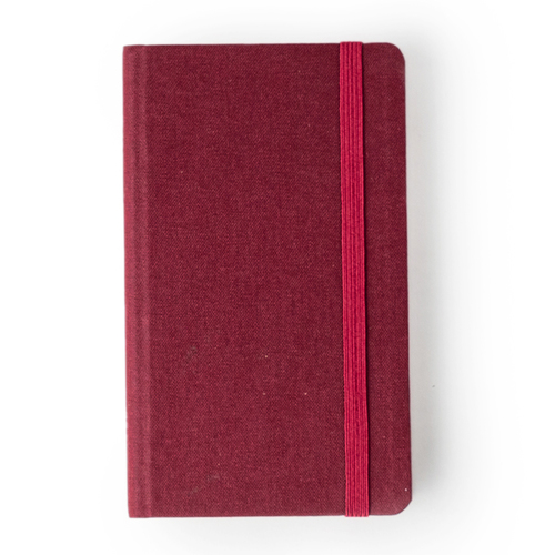 Comma Weave - A6 Size - Hard Bound Notebook - (Maroon)