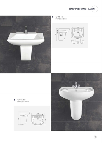 Half Pedestal Wash Basin