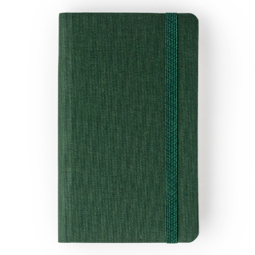 Comma Weave - A6 Size - Hard Bound Notebook - (Olive Green)