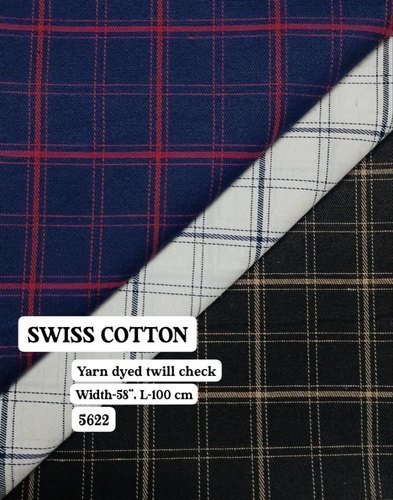Swiss Cotton Yarn Dyed Shirting Fabric