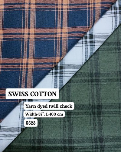 Swiss Cotton Yarn Dyed Shirting Fabric