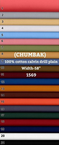 Chumbak 100% Cotton Calvin Drill Plain Shirting Fabric