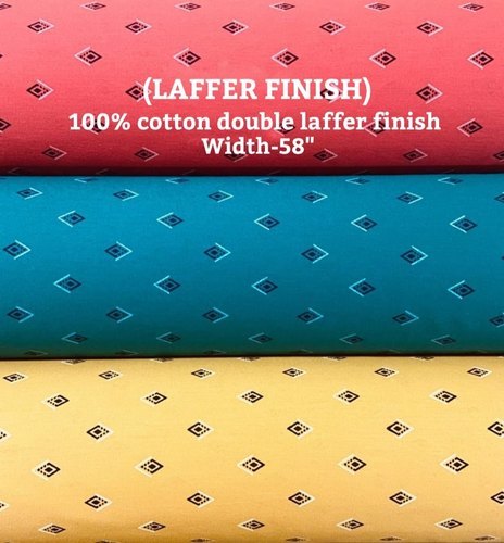 Laffer Finish 100% Cotton Double Laffer Finish Shirting Fabric
