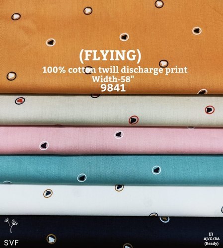 Flying 100% Cotton Twill Discharge Print Shirting Fabric