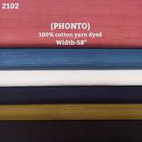 Phonto 100% Cotton Yarn Dyed Shirting Fabric