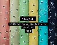 Kelvin 100% Cotton Drill Print Shirting Fabric