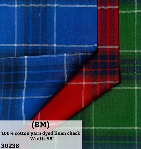 Yarn Dyed Cotton Checks Shirting Fabrics