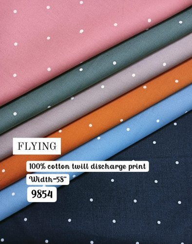 Flying 100% Cotton Twill Discharge Print Shirting Fabric