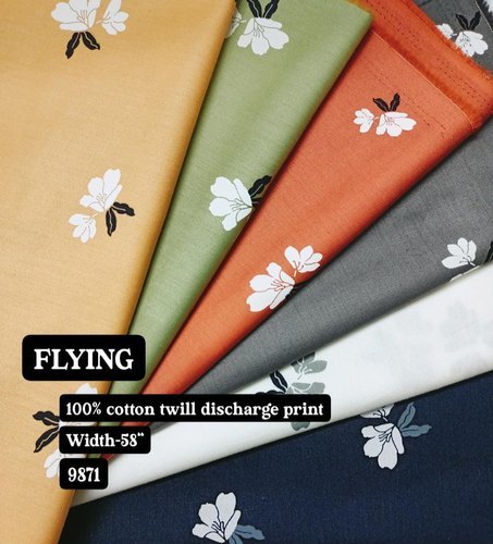 Flying 100% Cotton Twill Discharge Print Shirting Fabric