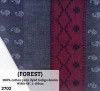 Forest 100% Cotton Yarn Dyed Indigo Denim Shirting Fabric