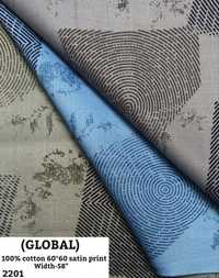 Global 100% Cotton Satin Print Shirting Fabric
