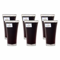 Rectangular Plastic Serving Tray 16 x 12 inch for Serving Fast Food, Tea, Coffee and Unbreakable 200 ML Plastic Juice Glasses Sets 6 Pieces