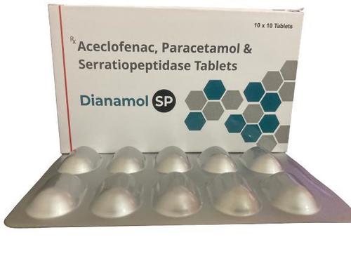 Aceclofenac, Paracetamol & Serratiopeptidase Tablet