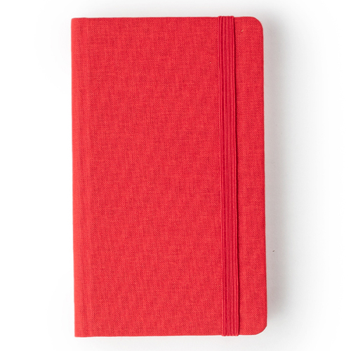 Comma Weave - A6 Size - Hard Bound Notebook - (Red)